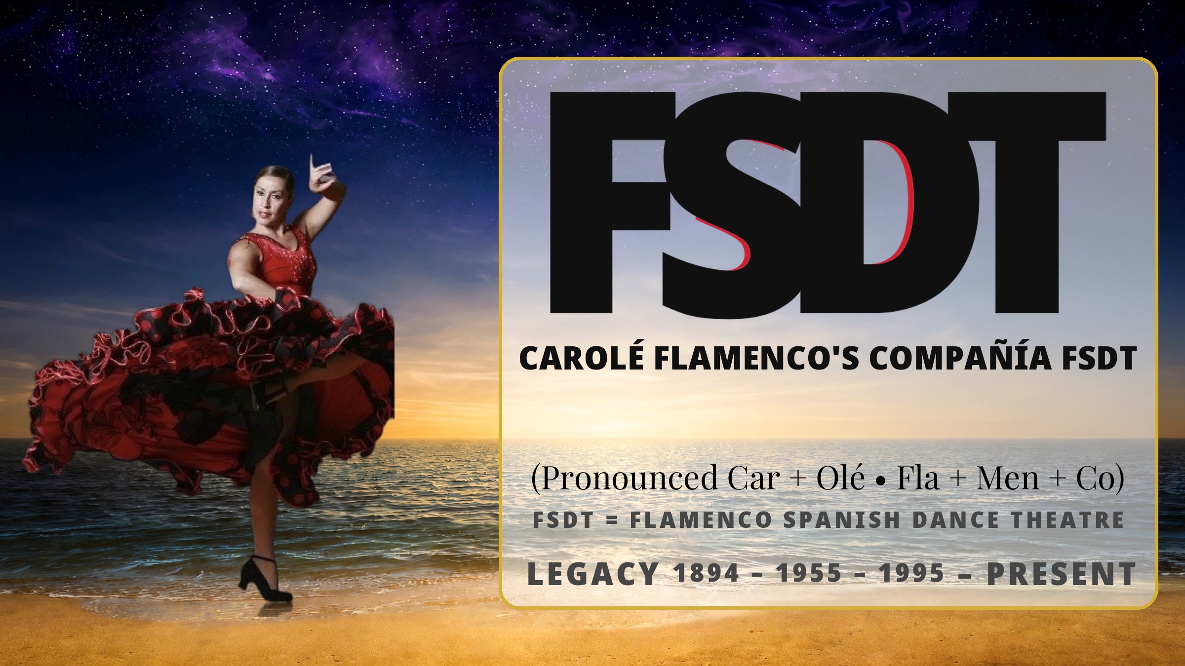 “Top Flamenco Dancer in America” -SYTYCD…From a Gitano flamenco family legacy that started in 1894…The premier flamenco & Spanish dance theatre company in the Americas…Experience the healing power of flamenco, with the totality of the human condition, from tragedy to comedy and everything in-between…Ms. CarOlé Flamenco: Principal Artist/Director